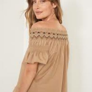 Women's Old Navy Smocked Off-the-Shoulder Flutter-Sleeve Top, size 3X